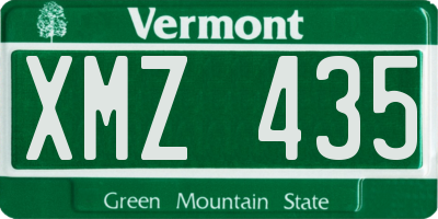VT license plate XMZ435