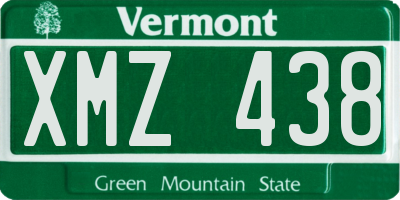 VT license plate XMZ438