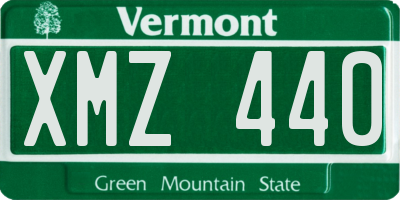 VT license plate XMZ440
