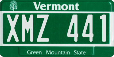 VT license plate XMZ441