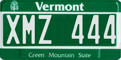 VT license plate XMZ444