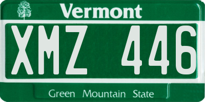 VT license plate XMZ446
