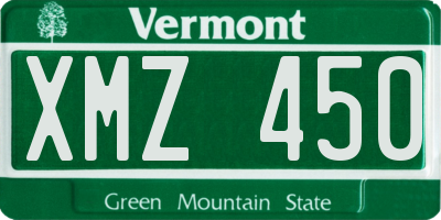 VT license plate XMZ450