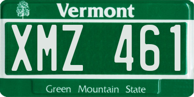 VT license plate XMZ461