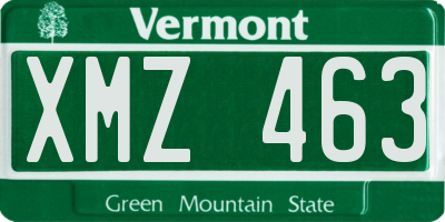 VT license plate XMZ463