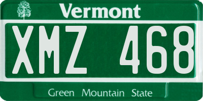 VT license plate XMZ468
