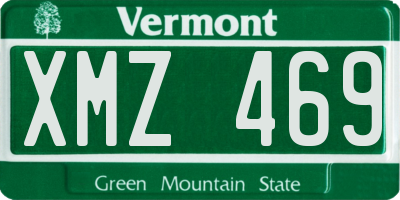 VT license plate XMZ469
