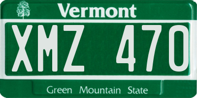 VT license plate XMZ470