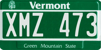 VT license plate XMZ473