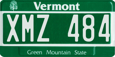 VT license plate XMZ484