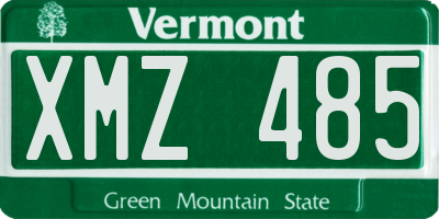 VT license plate XMZ485