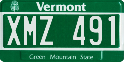 VT license plate XMZ491