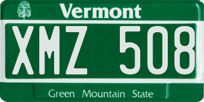 VT license plate XMZ508