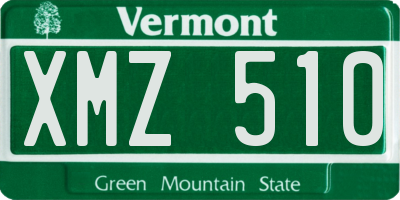 VT license plate XMZ510