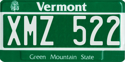 VT license plate XMZ522