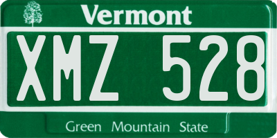VT license plate XMZ528