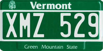 VT license plate XMZ529