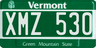 VT license plate XMZ530