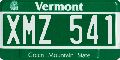 VT license plate XMZ541