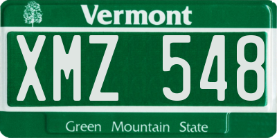 VT license plate XMZ548