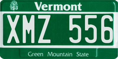 VT license plate XMZ556