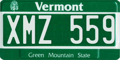 VT license plate XMZ559