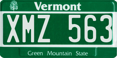VT license plate XMZ563