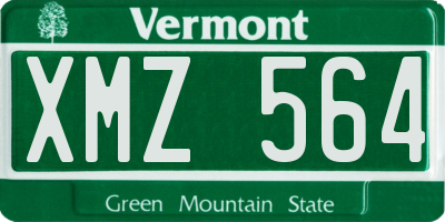 VT license plate XMZ564
