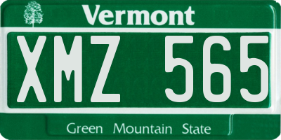 VT license plate XMZ565