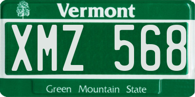 VT license plate XMZ568