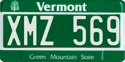 VT license plate XMZ569