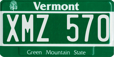 VT license plate XMZ570