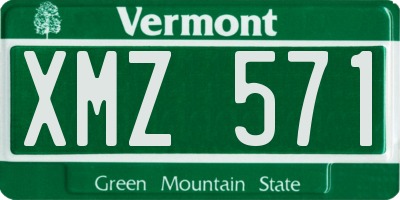 VT license plate XMZ571