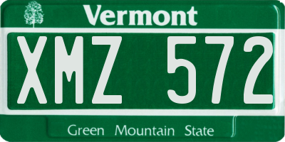 VT license plate XMZ572