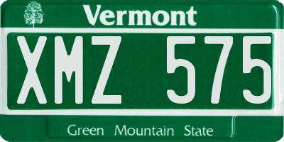 VT license plate XMZ575