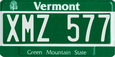 VT license plate XMZ577
