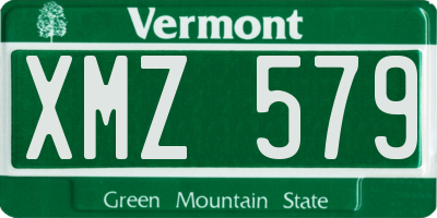 VT license plate XMZ579
