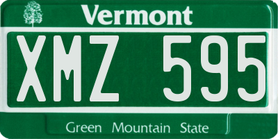 VT license plate XMZ595