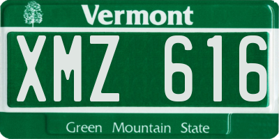 VT license plate XMZ616