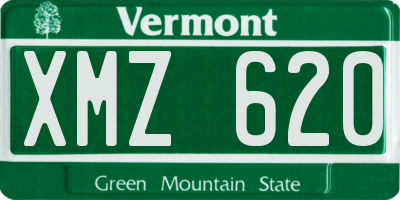 VT license plate XMZ620