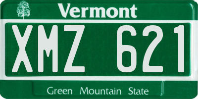 VT license plate XMZ621