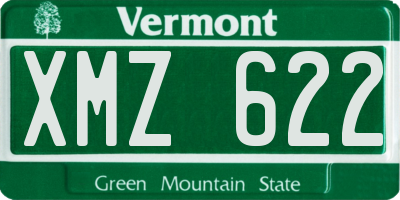 VT license plate XMZ622