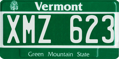VT license plate XMZ623