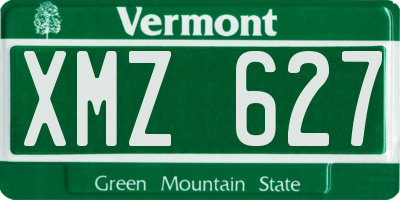 VT license plate XMZ627