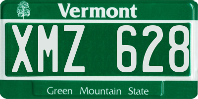 VT license plate XMZ628