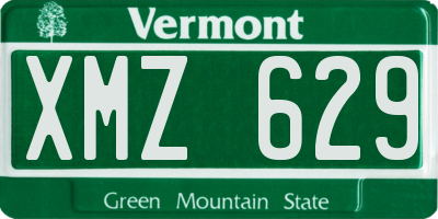 VT license plate XMZ629