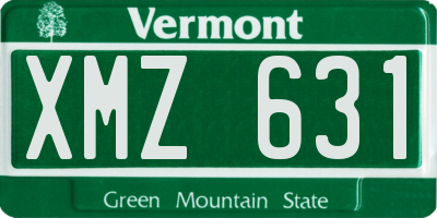 VT license plate XMZ631