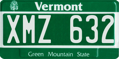 VT license plate XMZ632