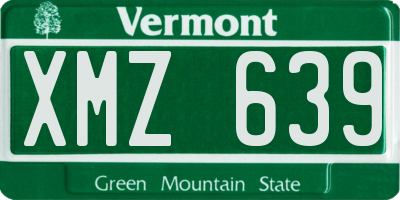 VT license plate XMZ639
