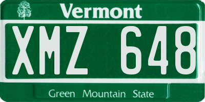 VT license plate XMZ648